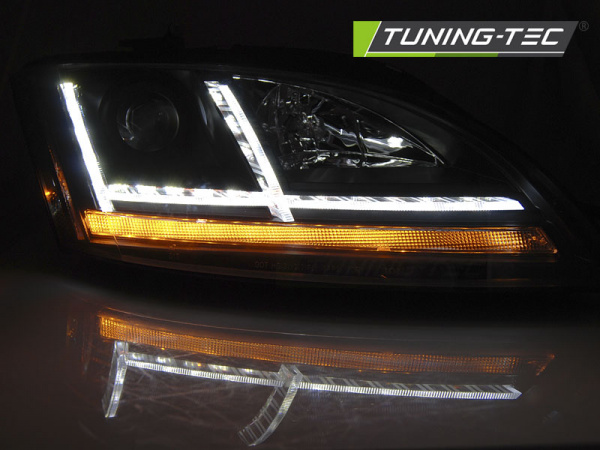 LED Tagfahrlicht Design Scheinwerfer für Audi TT 8J 06-10 schwarz